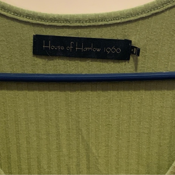 House of Harlow 1960 x Sofia Richie Christy Bodysuit Olive Green Ribbed $98.00 - Picture 8 of 14